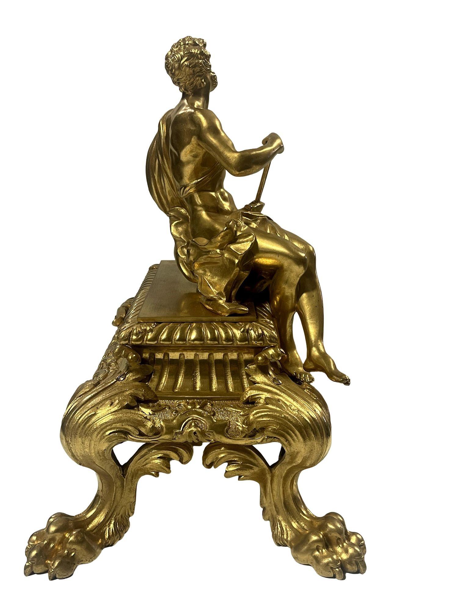 Pareja de esculturas mitológicas de bronce de Salacia y Hefesto, S. XIX, de H. Vian en venta 1