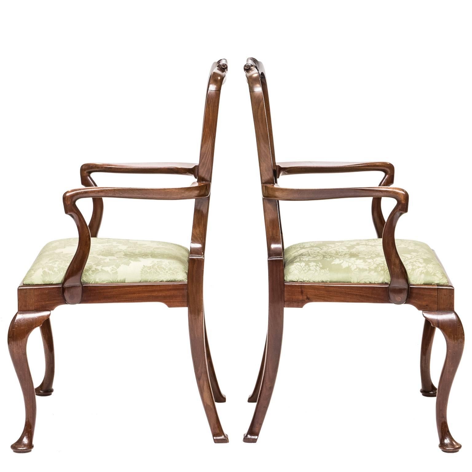 Woodwork Pair of 19th Century Queen Anne Childs Chairs