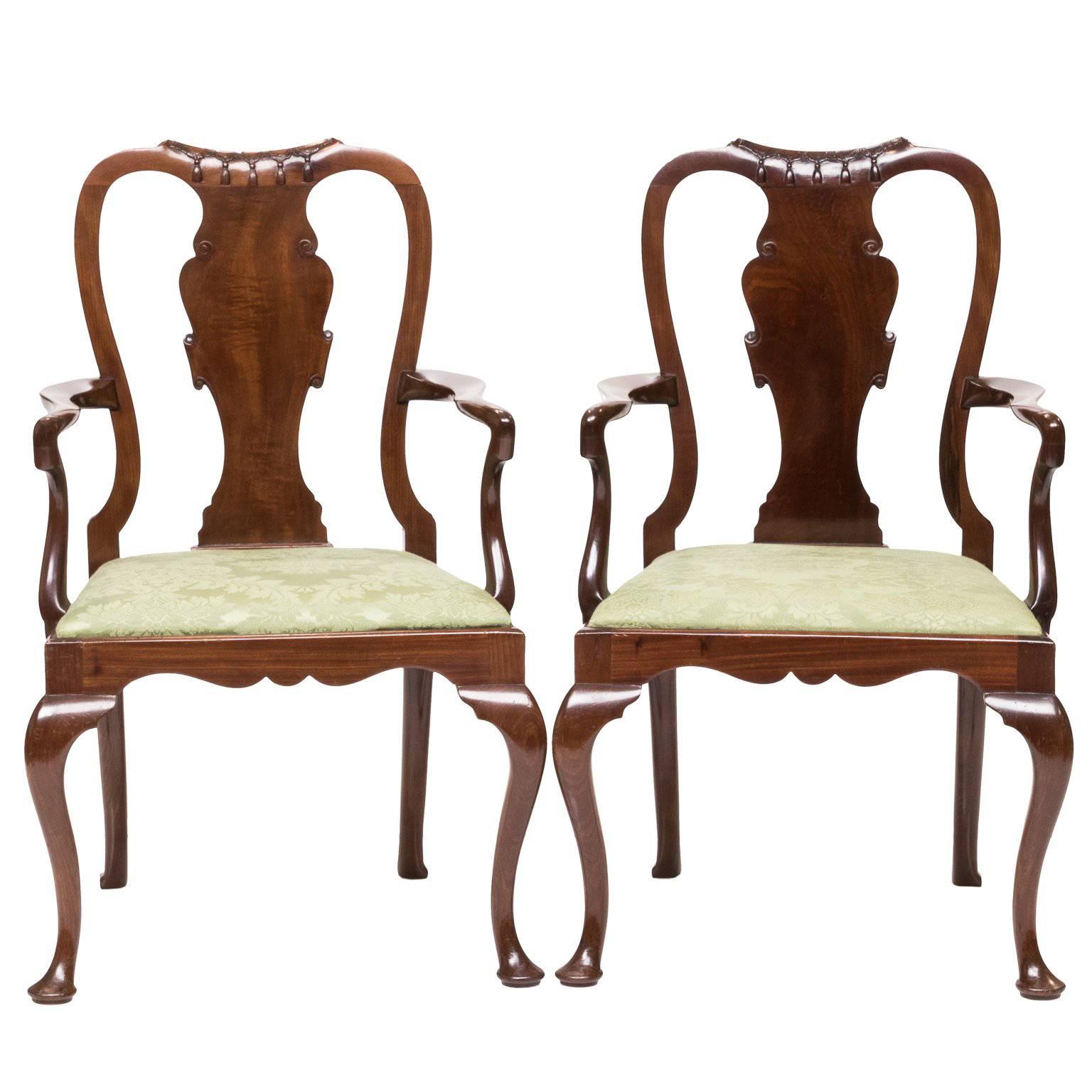 Pair of 19th Century Queen Anne Childs Chairs