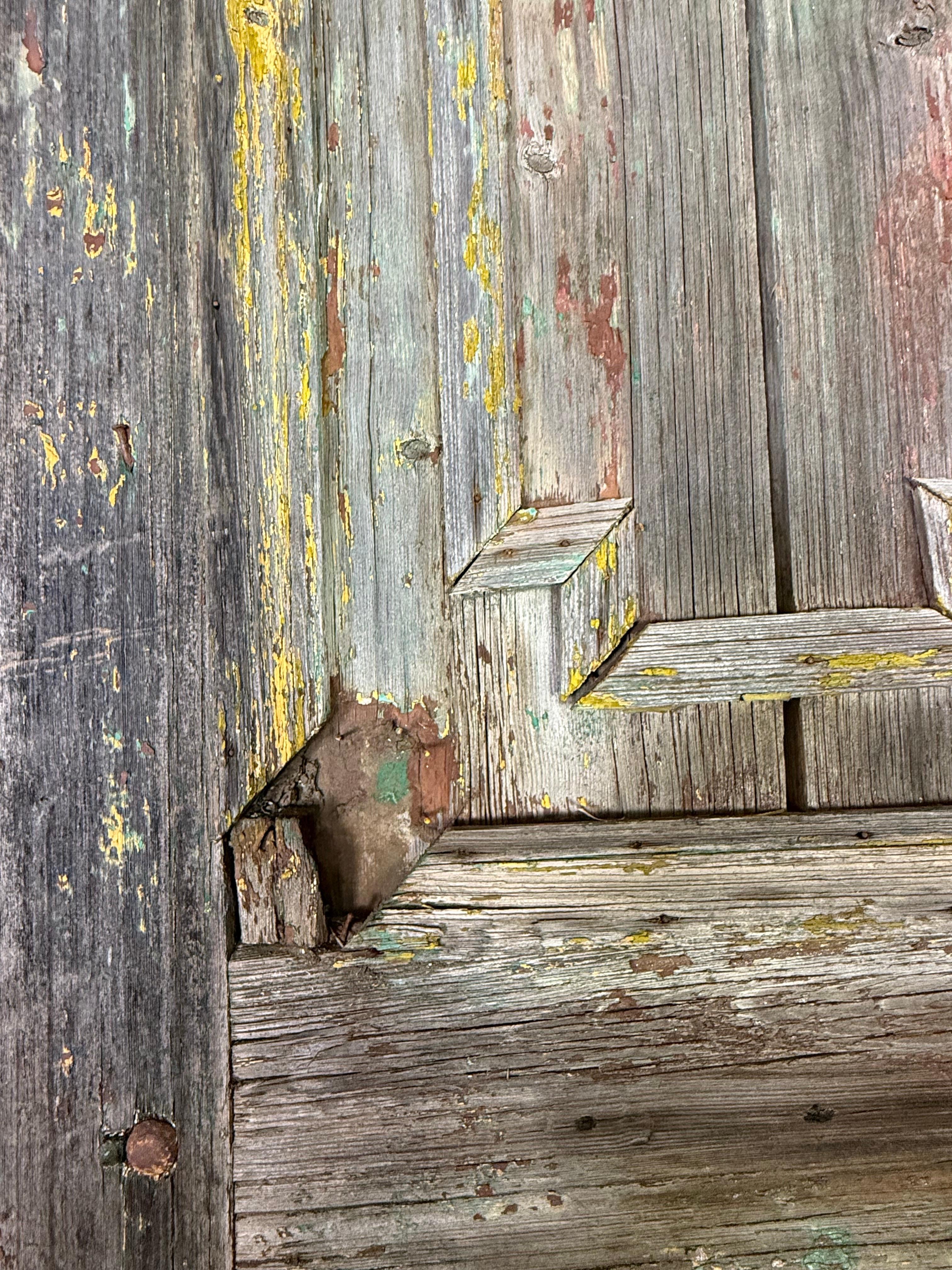 Coppia di porte dipinte in stile rustico del 19° secolo in vendita 3