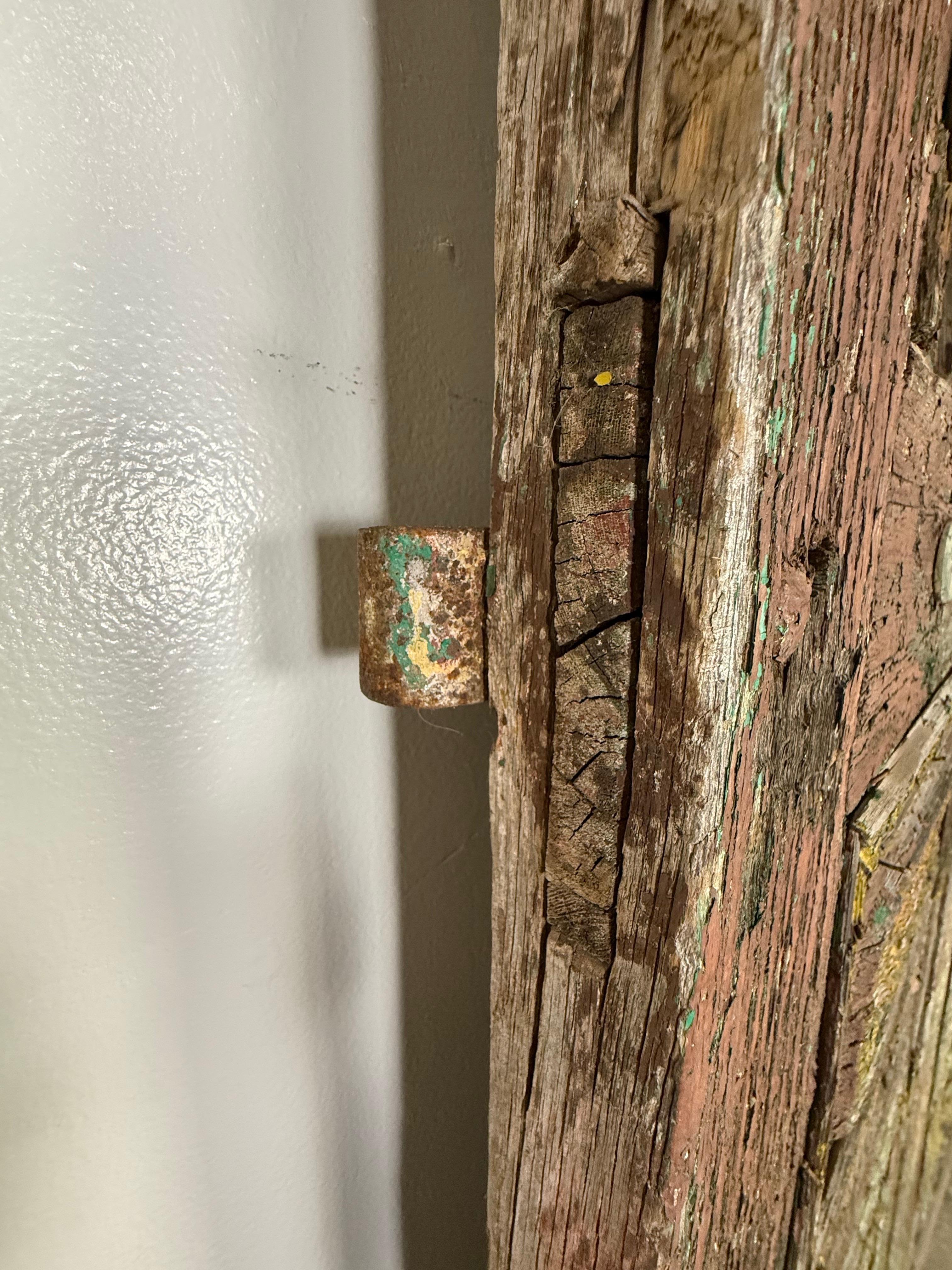 Coppia di porte dipinte in stile rustico del 19° secolo in vendita 9