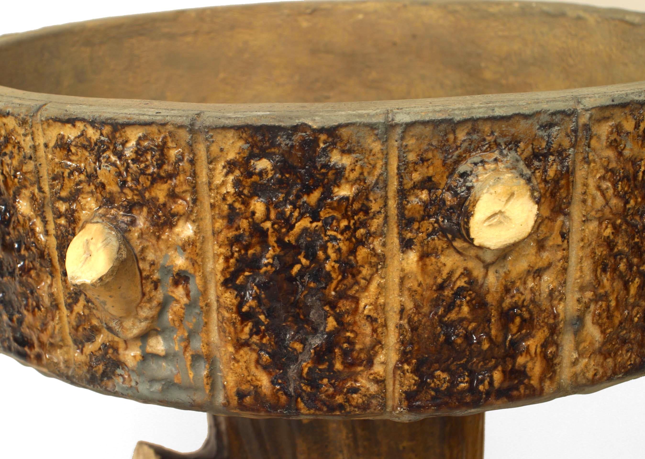 Scozzese Coppia di fioriere inglesi vittoriane in finto Wood in vendita