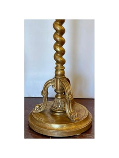 Pair of 19th C Style Giltwood Venetian Rope Table Lamp by Randy Esada Designs