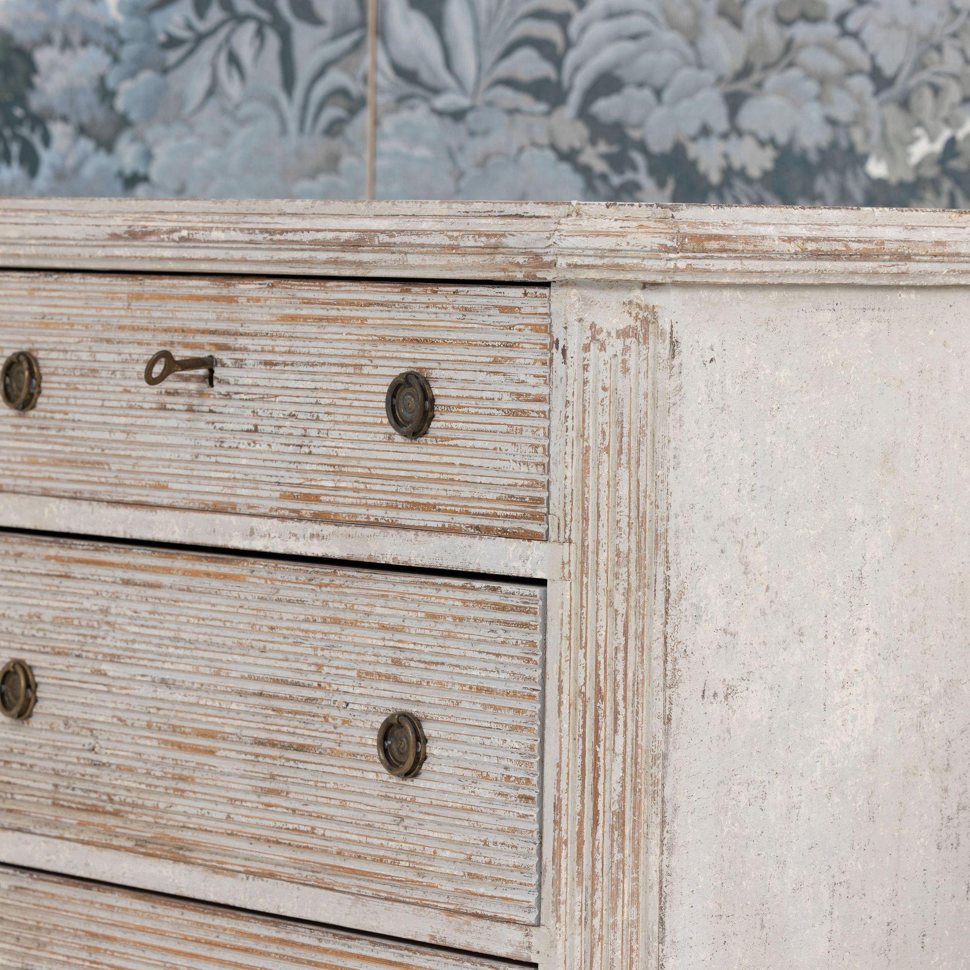 Pair of 19th c. Swedish Gustavian Painted Bedside Commodes 4