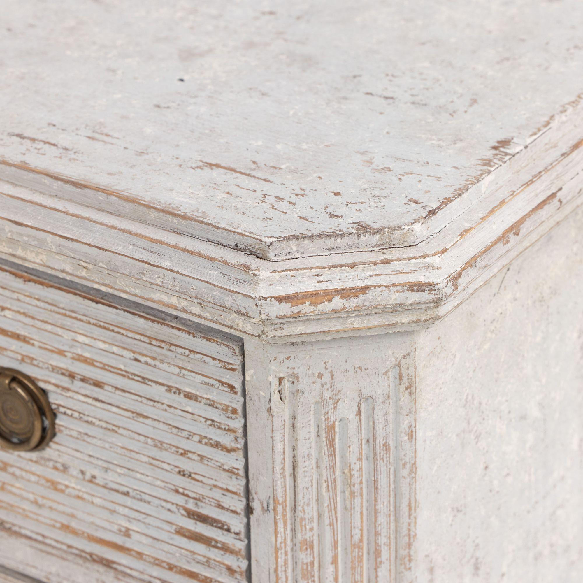 Pair of 19th c. Swedish Gustavian Painted Bedside Commodes 5
