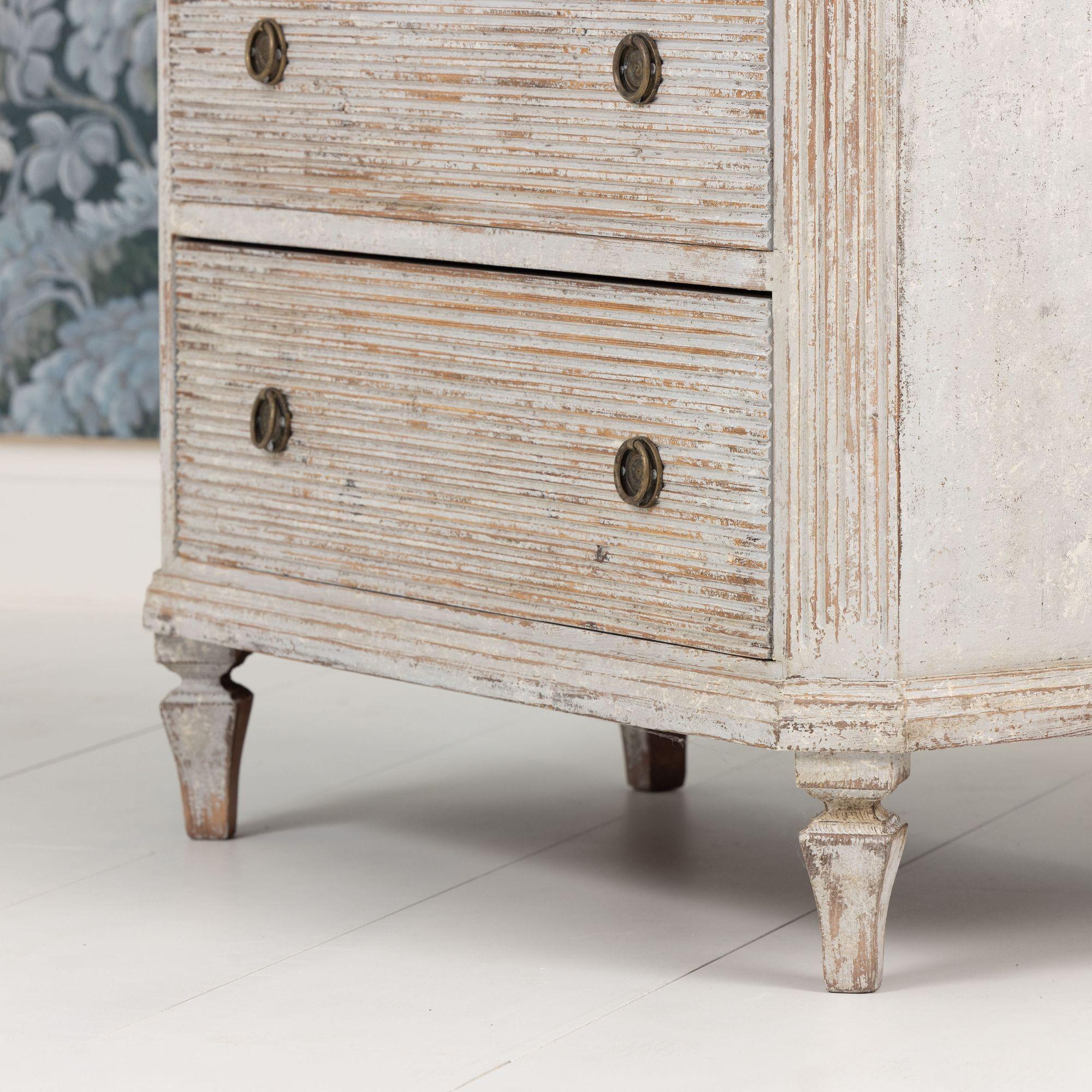 Pair of 19th c. Swedish Gustavian Painted Bedside Commodes 6