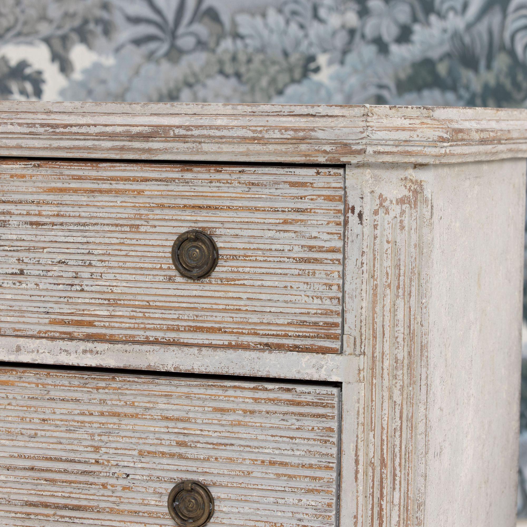 Pair of 19th c. Swedish Gustavian Painted Bedside Commodes 7