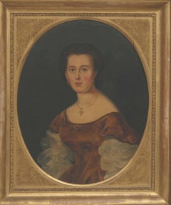 Pair of 19th Century Napoleon III Portrait, Oil on Canvas