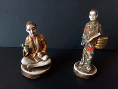 Pair of 19th Century Satsuma Porcelain "Dignitaries"