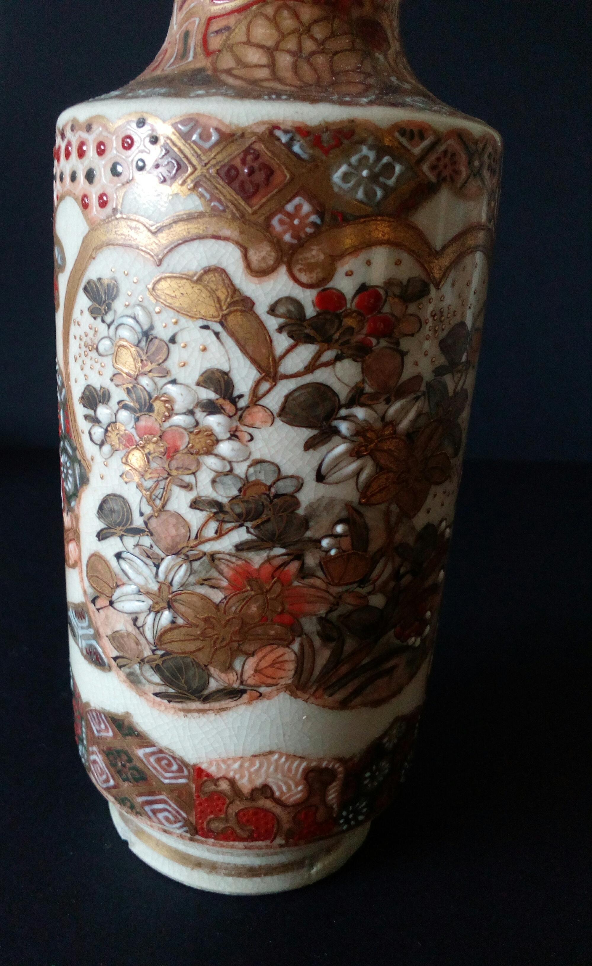 Japonisme Pair of 19th Century Satsuma Vases For Sale