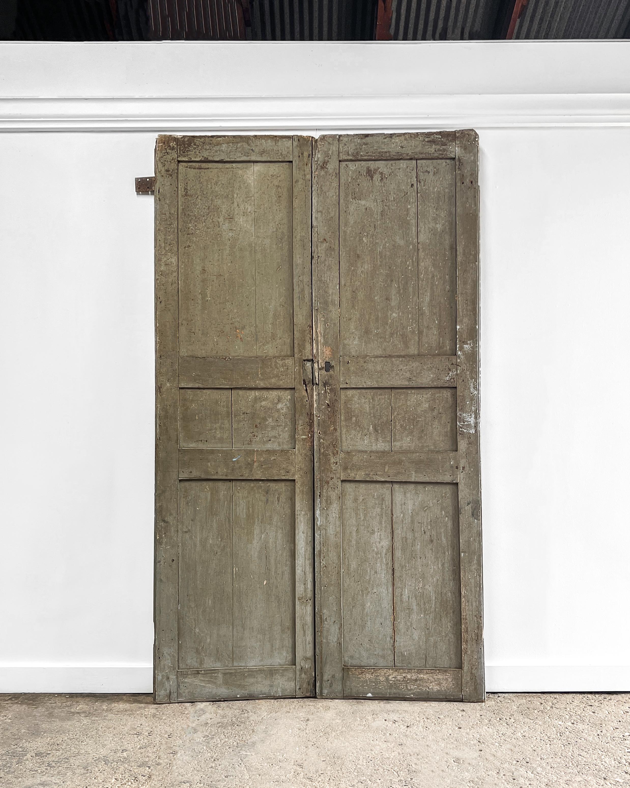 Pair of 19th Century 2 Panel Decorative French Wardrobe Doors 6