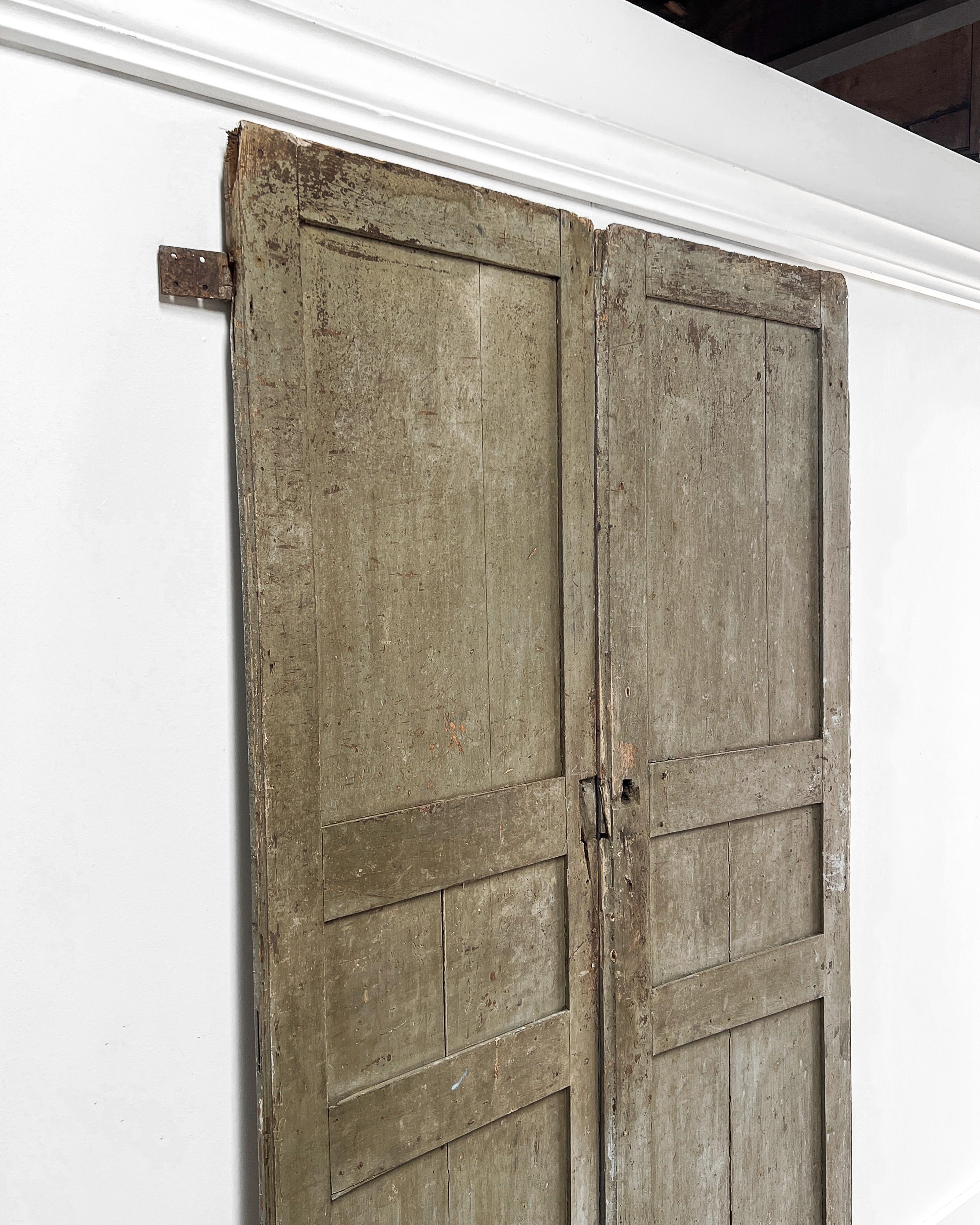 Pair of 19th Century 2 Panel Decorative French Wardrobe Doors 7