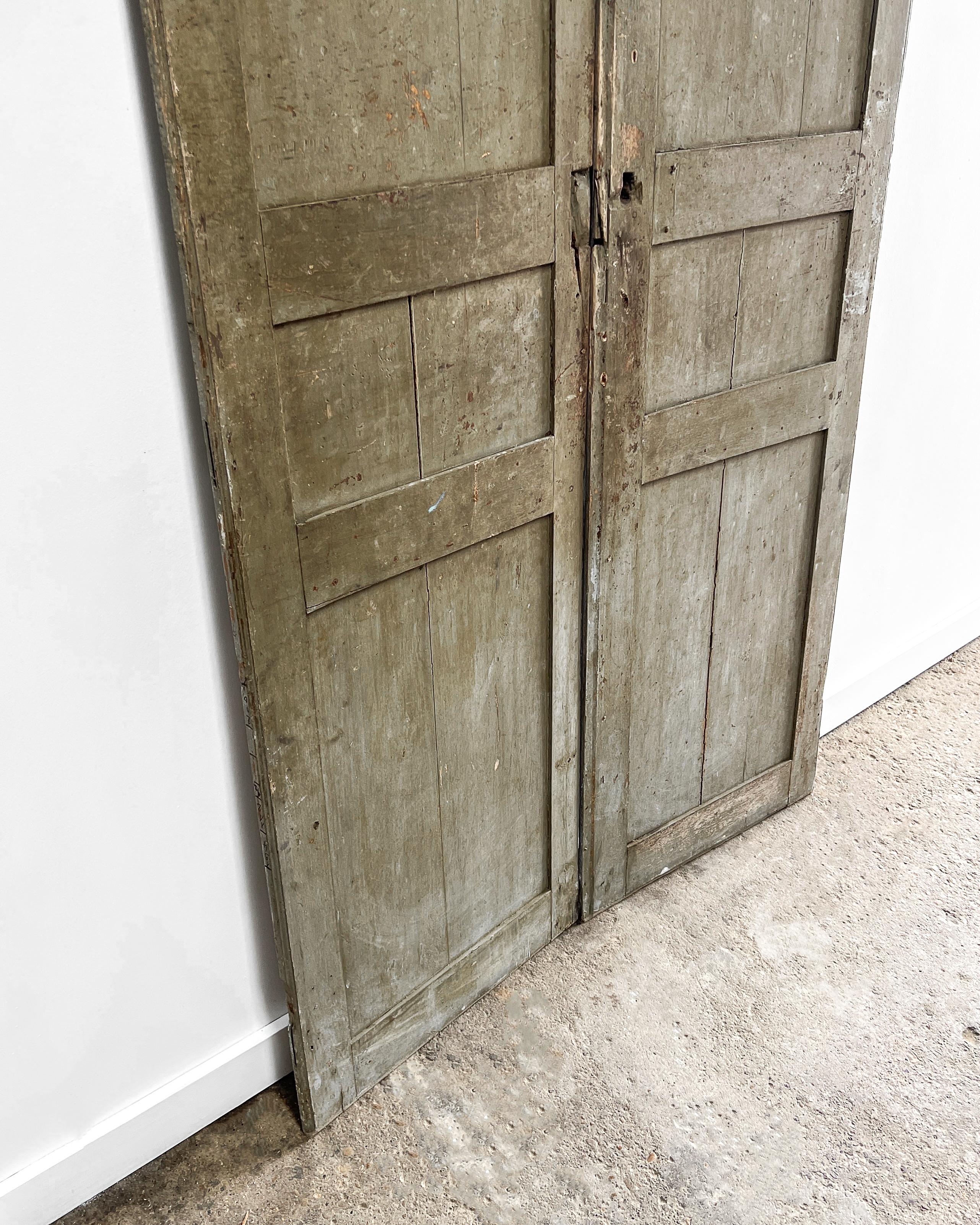 Pair of 19th Century 2 Panel Decorative French Wardrobe Doors 10