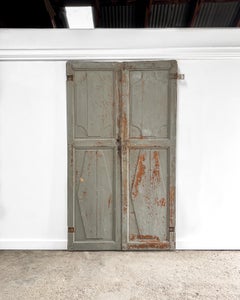 Pair of 19th Century 2 Panel Decorative French Wardrobe Doors