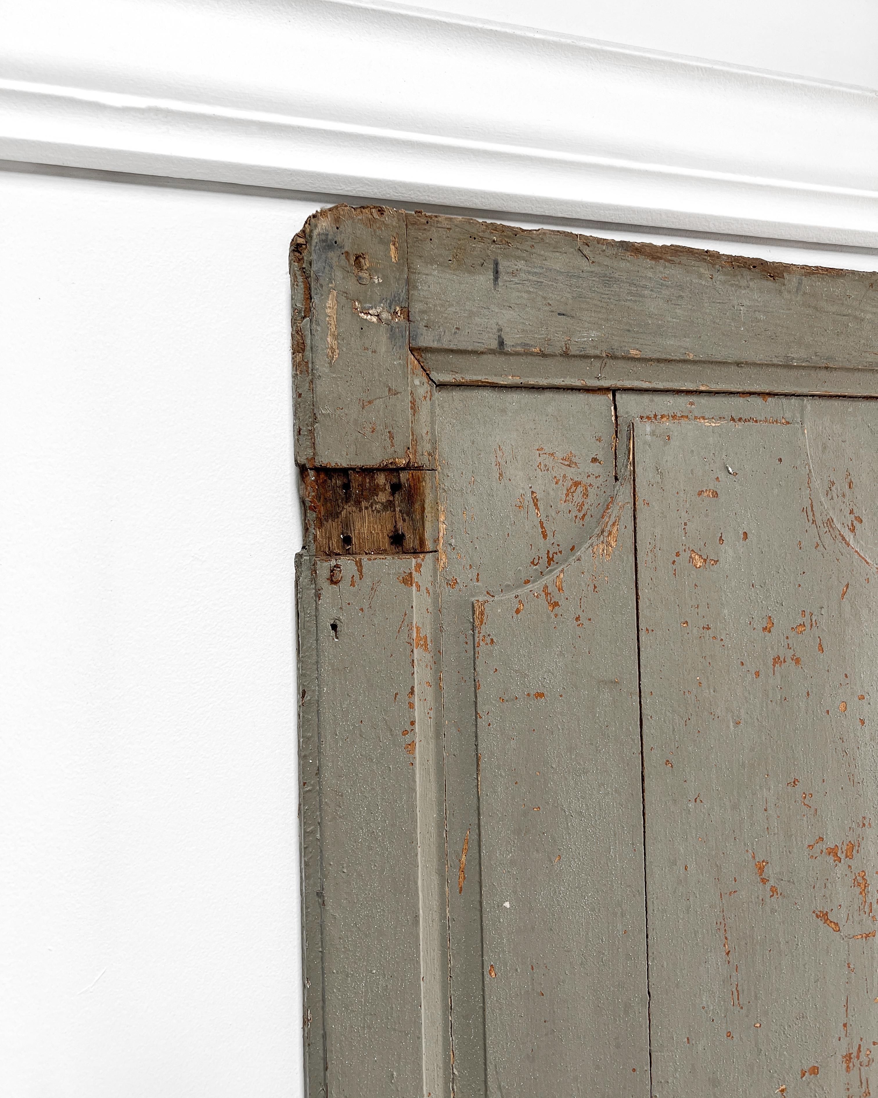 Wood Pair of 19th Century 2 Panel Decorative French Wardrobe Doors