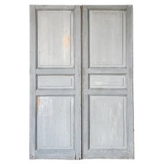 Coppia di porte di armadi francesi a 3 pannelli del XIX secolo