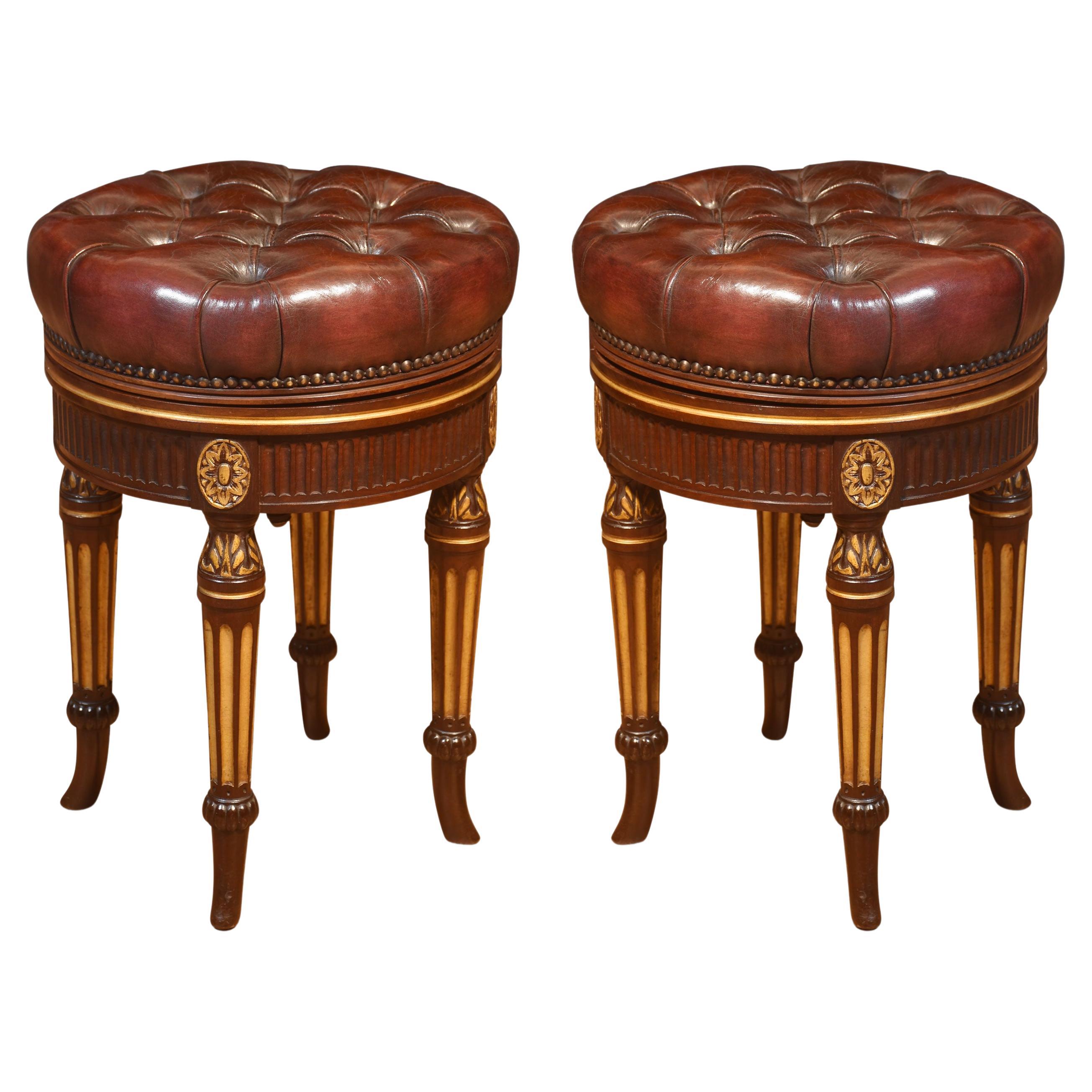 Pair of 19th Century adjustable stools For Sale