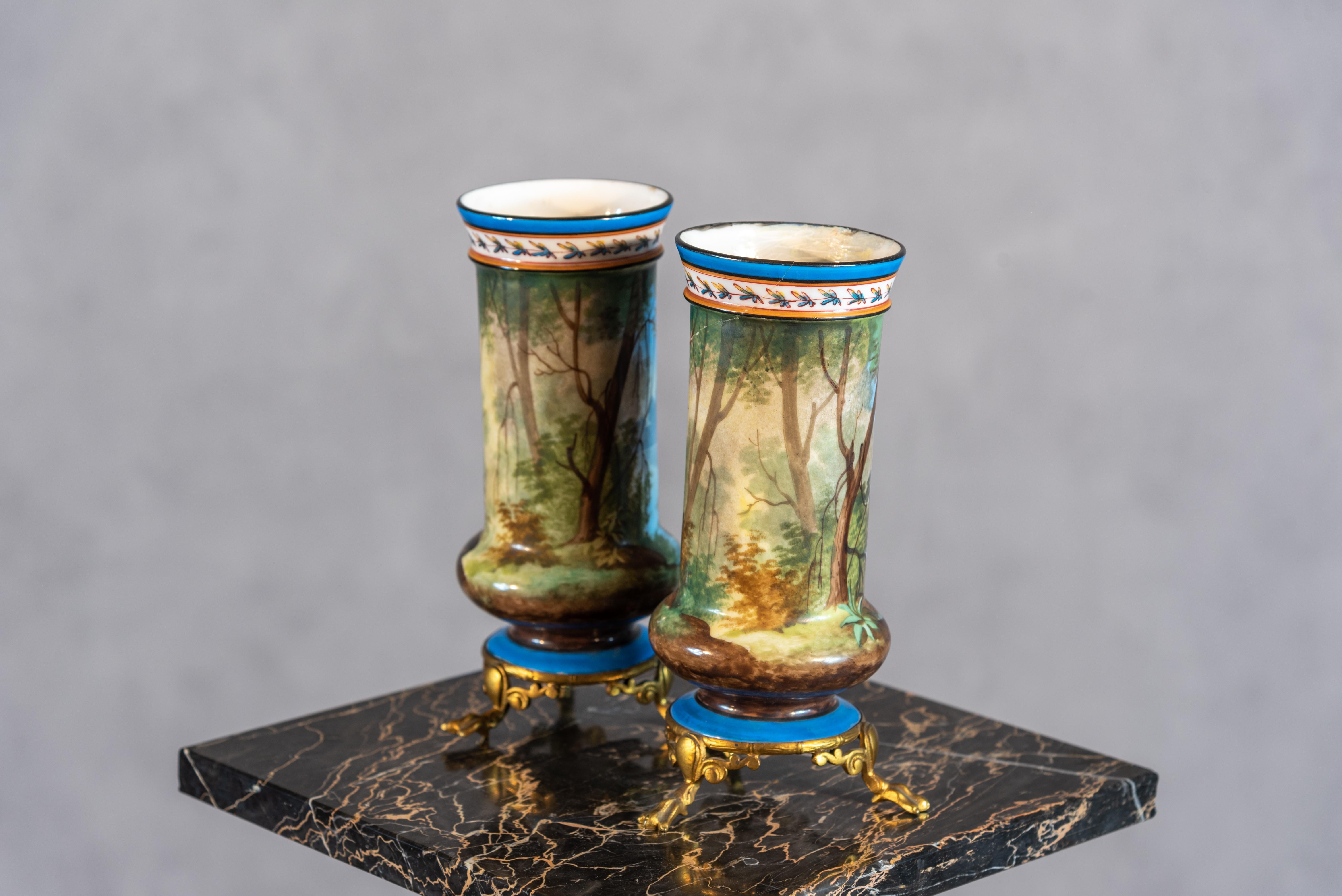 French Pair Of 19th Century After Sevres Vases