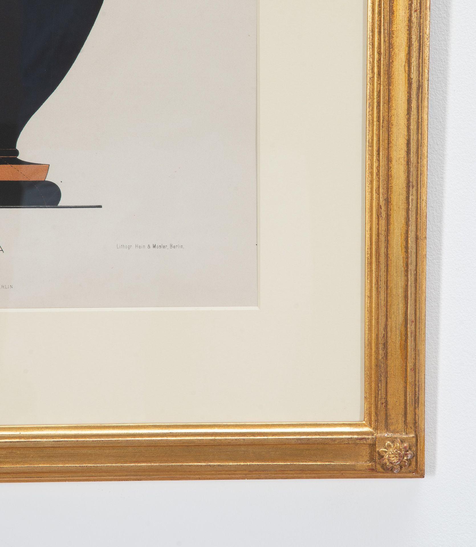 Bois Paire de lithographies d'Albert Genick du XIXe siècle représentant des Amphores en vente