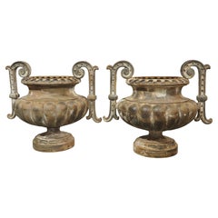 Pair of 19th Century Alfred Corneau Stamped Cast Iron Pots from France, “No. 2”