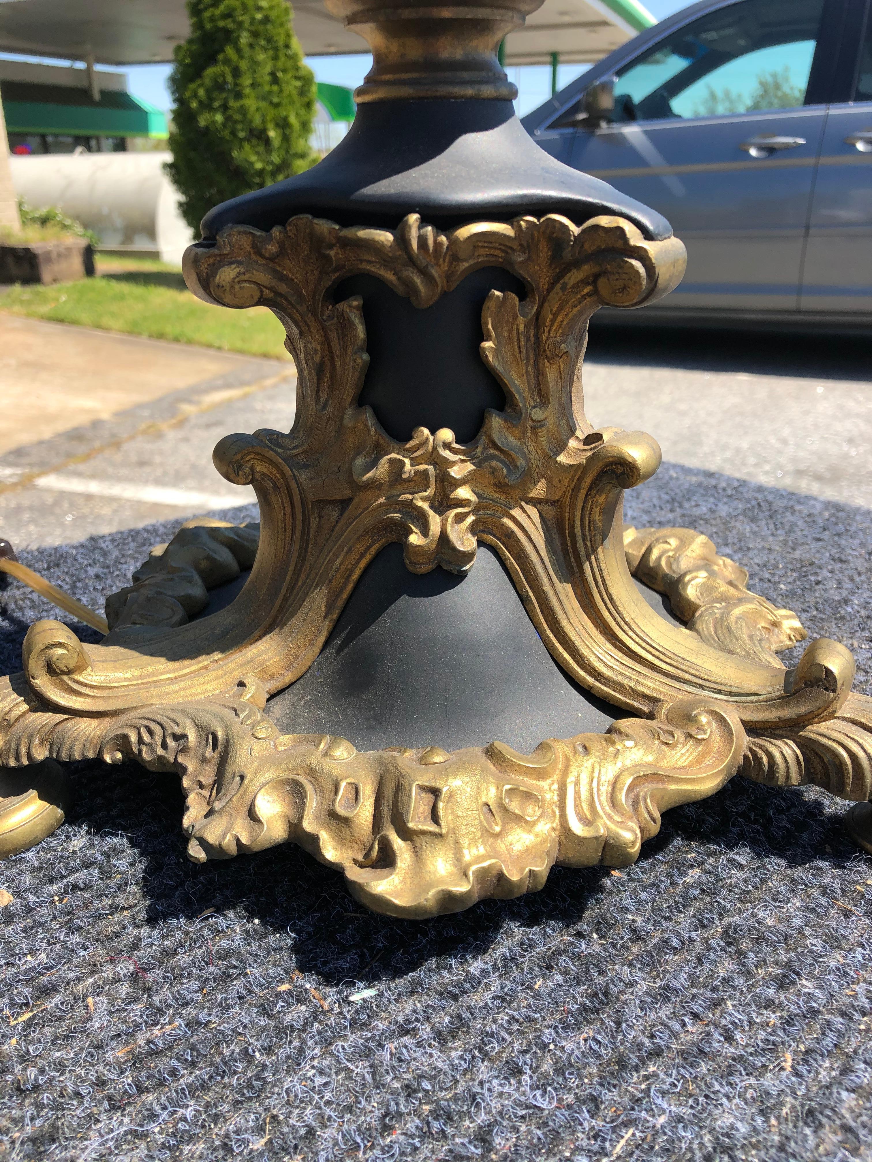 Pair of 19th Century American Bronze Astral Lamps For Sale 9