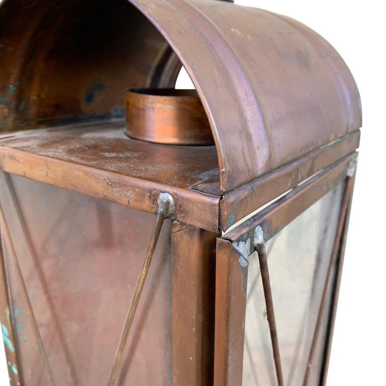 Pair of American Copper Lanterns at 1stDibs