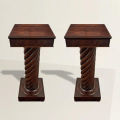 Pair of 19th Century American Empire Pedestals or Plant Stands