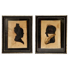 Pair of 19th-century American Hollow Cut Silhouettes