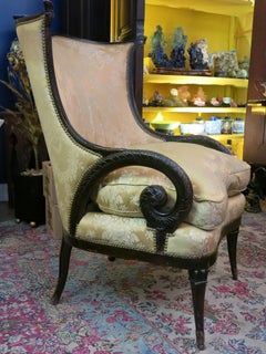 Paire de fauteuils en acajou américain du 19e siècle