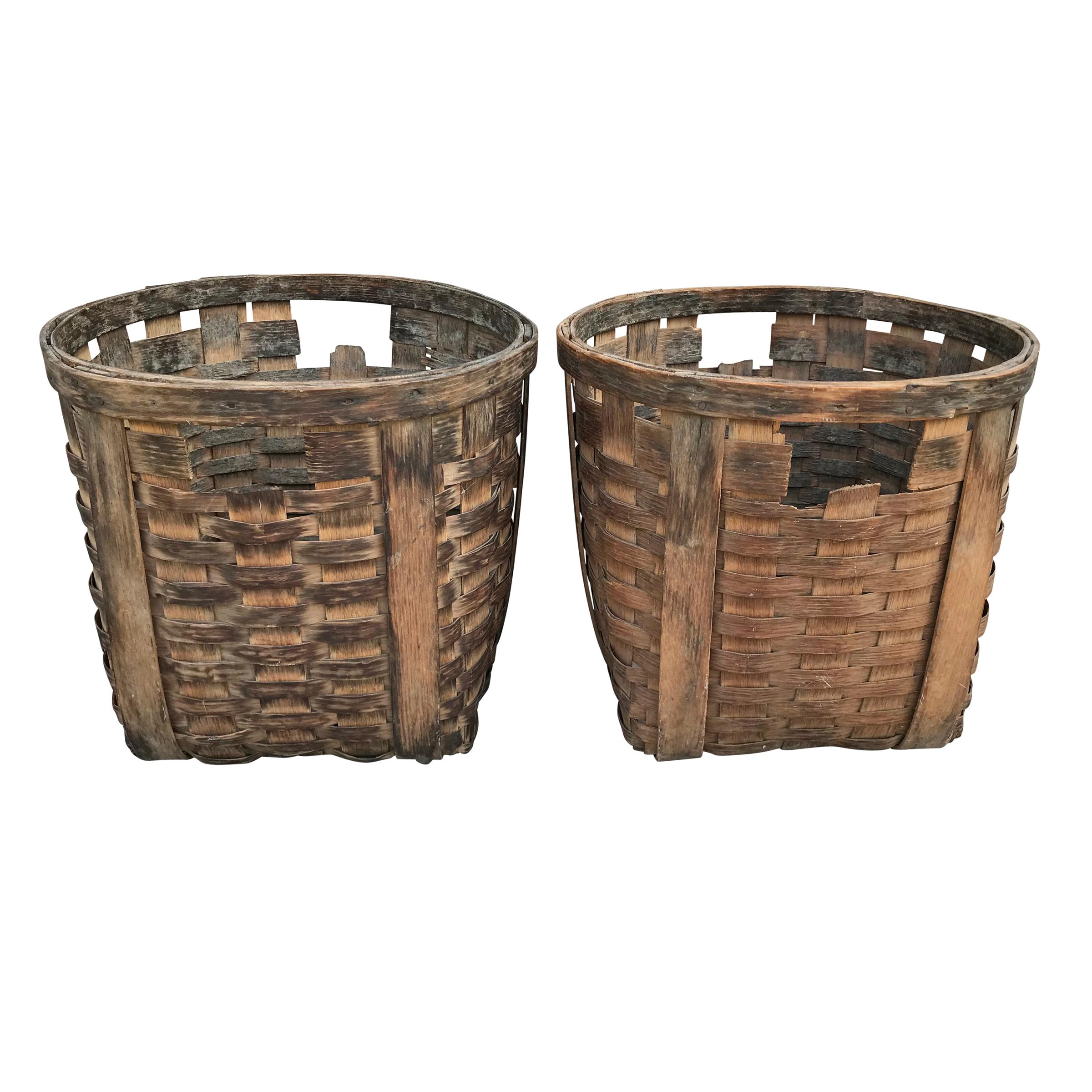 Pair of 19th Century American Potato Baskets 3