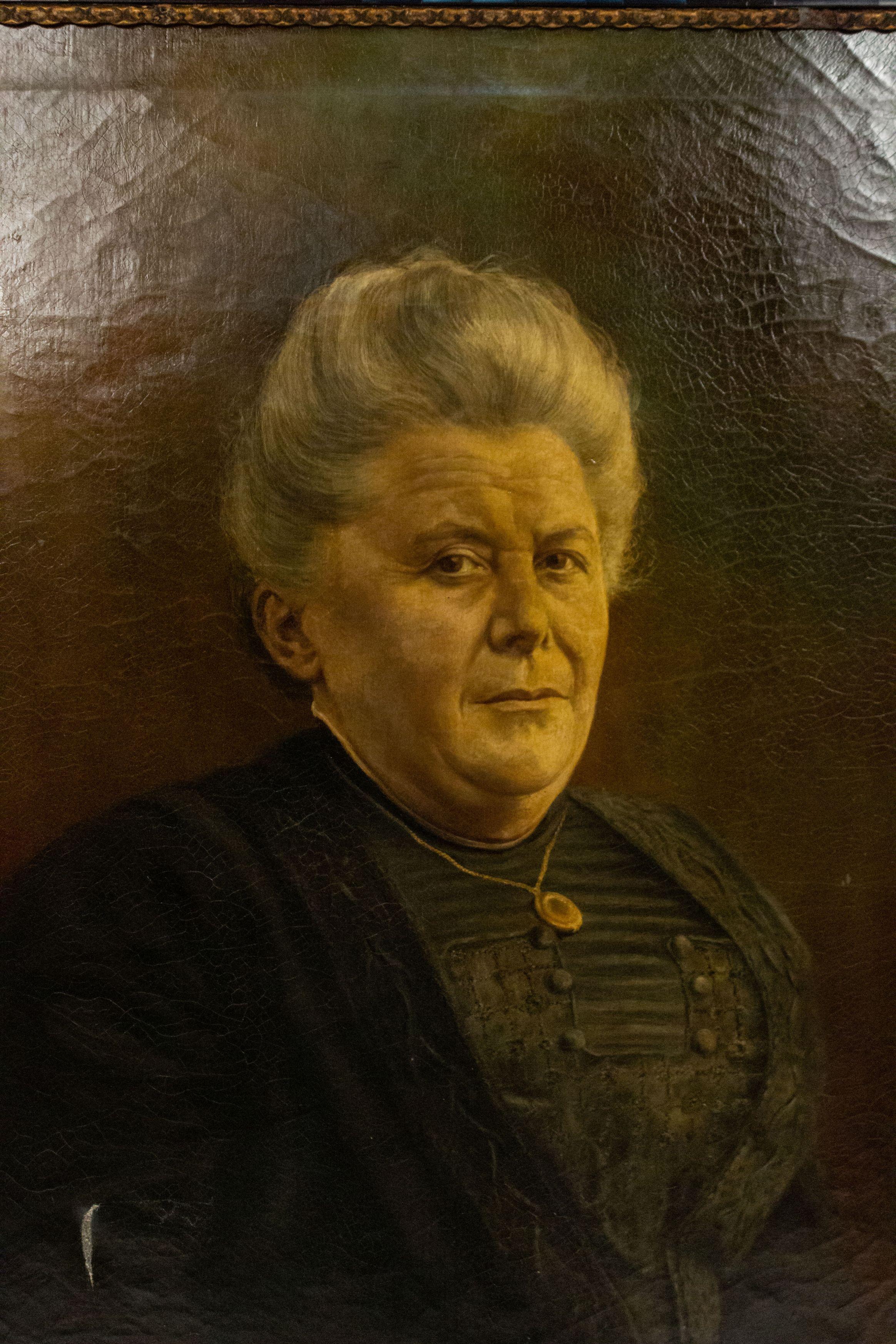 XIXe siècle Paire de portraits à l'huile encadrés de style victorien américain du 19ème siècle en vente