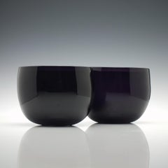 Pair of 19th Century Amethyst Glass Finger Bowls, circa 1830
