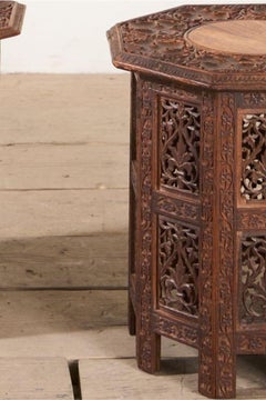 Pair of 19th Century Anglo Indian Paduak side tables
