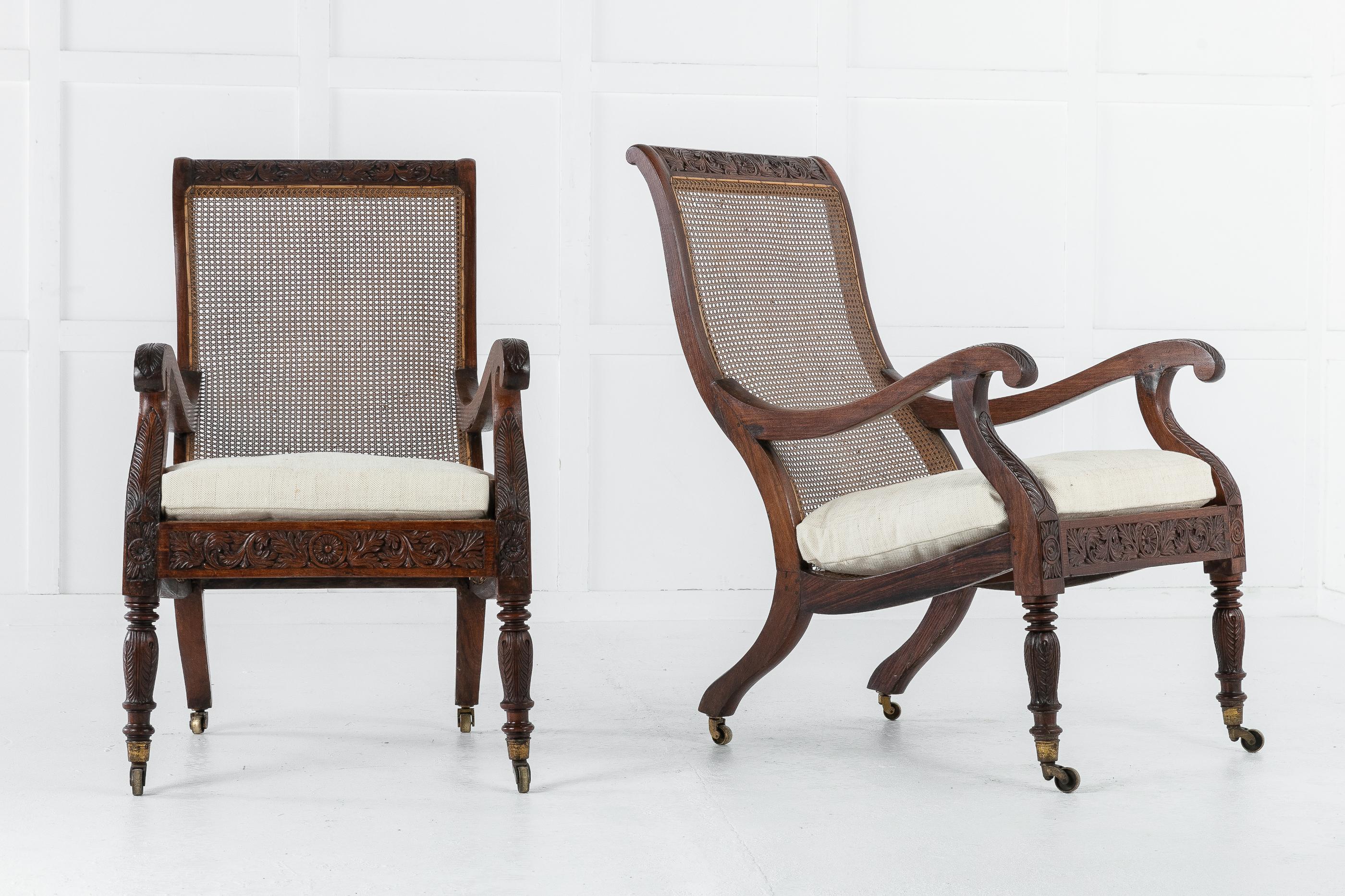 Pair of 19th Century Anglo Indian Plantation Chairs 2