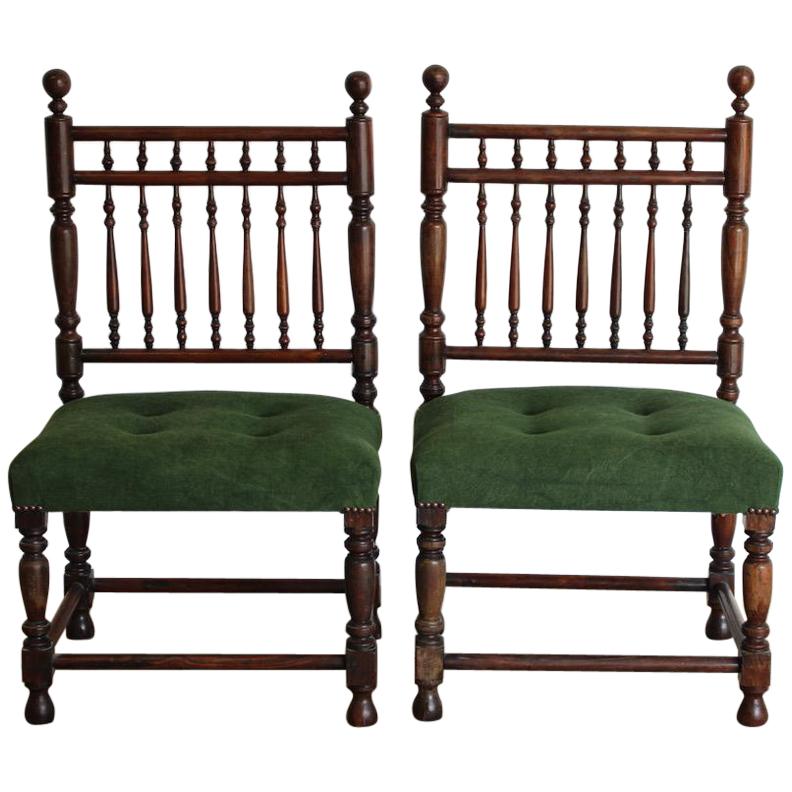 Pair of 19th Century Anglo-Portuguese Hall Chairs For Sale