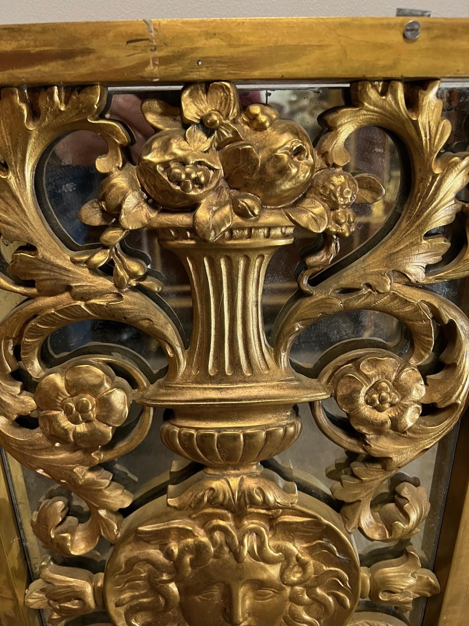 Pair of 19th Century Antique Bronze Panels, Head of Medusa  For Sale 2