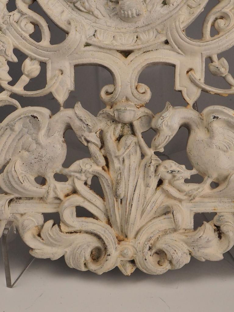 Pair of 19th Century Antique Cast Iron Decorative Wall Panels – Ornate Design For Sale 8
