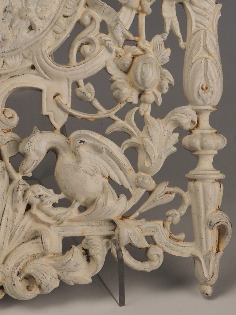 Pair of 19th Century Antique Cast Iron Decorative Wall Panels – Ornate Design For Sale 9