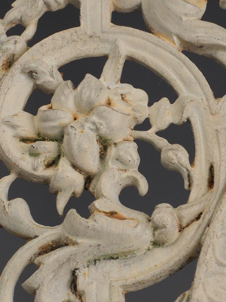 Pair of 19th Century Antique Cast Iron Decorative Wall Panels – Ornate Design For Sale 6