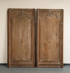 Pair of 19th Century Antique French Carved Oak Panels, c. 1880