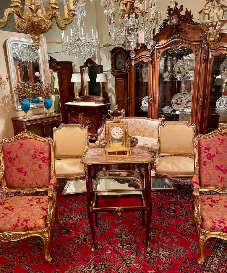 Pair of 19th Century Antique French Giltwood Armchairs For Sale at 1stDibs