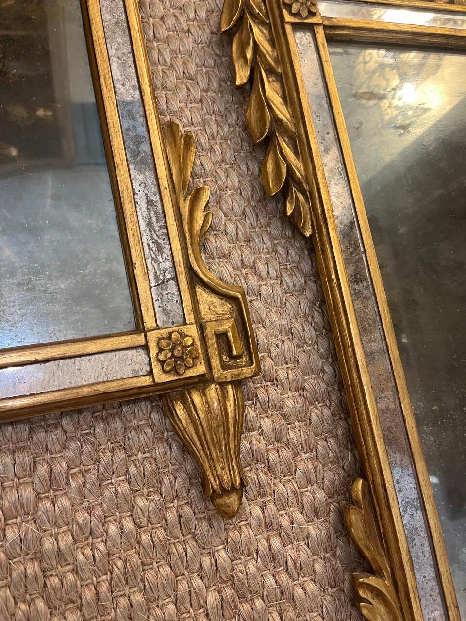 italien Paire d'Antiques Miroirs Florentine du 19ème siècle, sculptés et dorés en vente