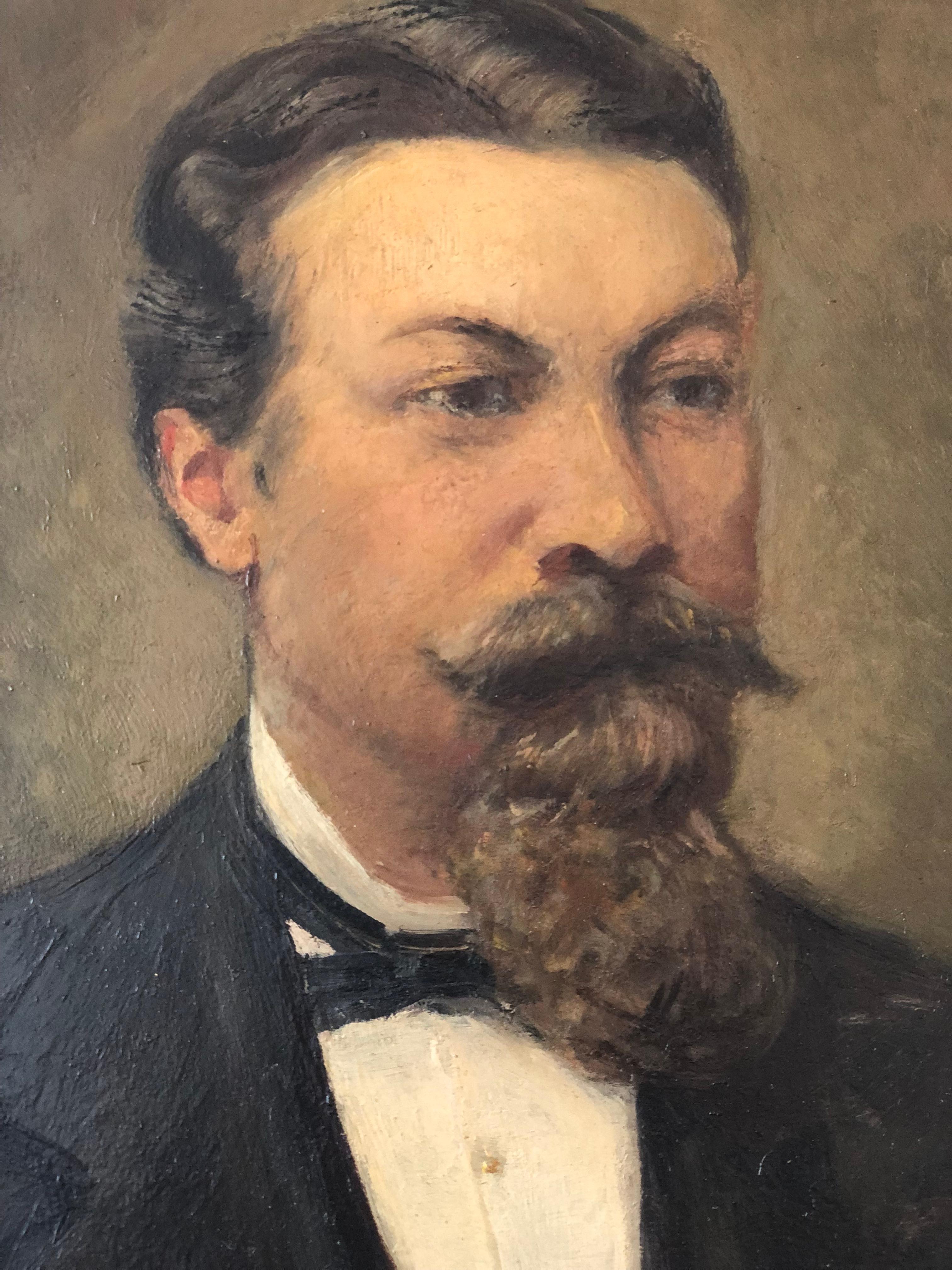 Suédois Paire d'anciens portraits à l'huile suédois du 19e siècle en vente
