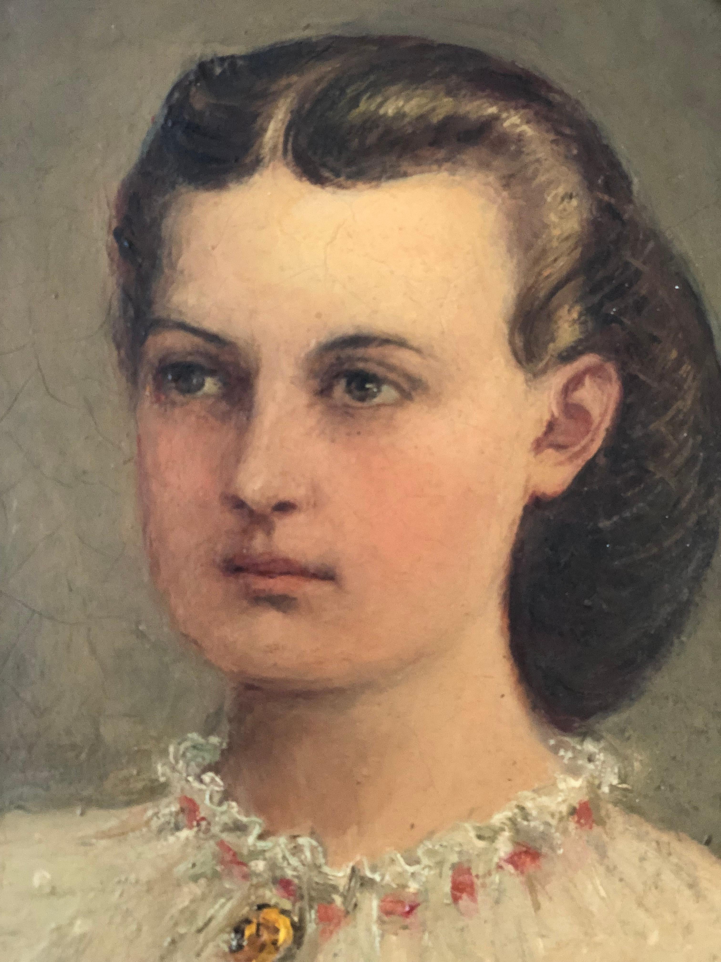 Paire d'anciens portraits à l'huile suédois du 19e siècle Bon état - En vente à Sakskøbing, DK