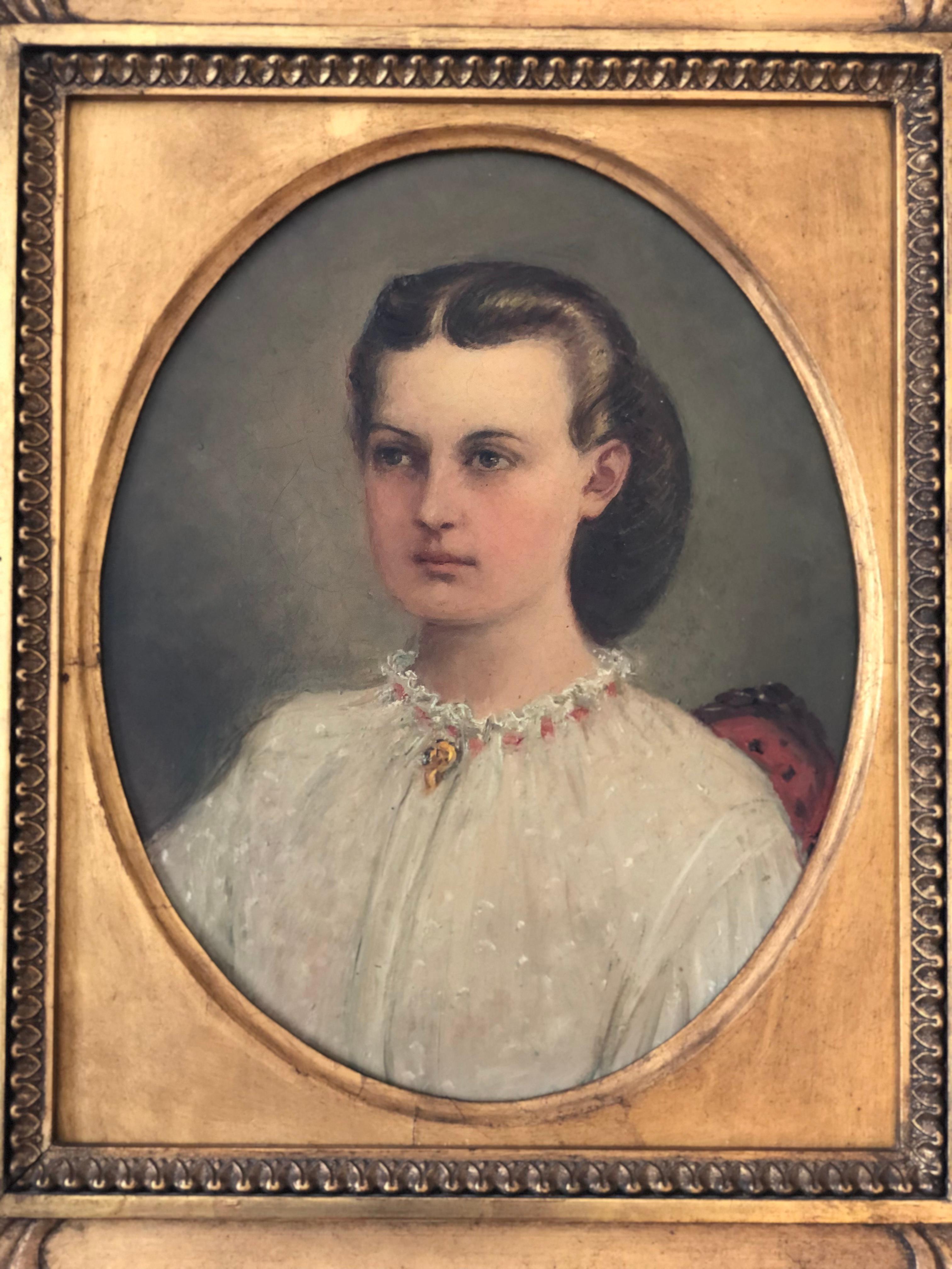 XIXe siècle Paire d'anciens portraits à l'huile suédois du 19e siècle en vente