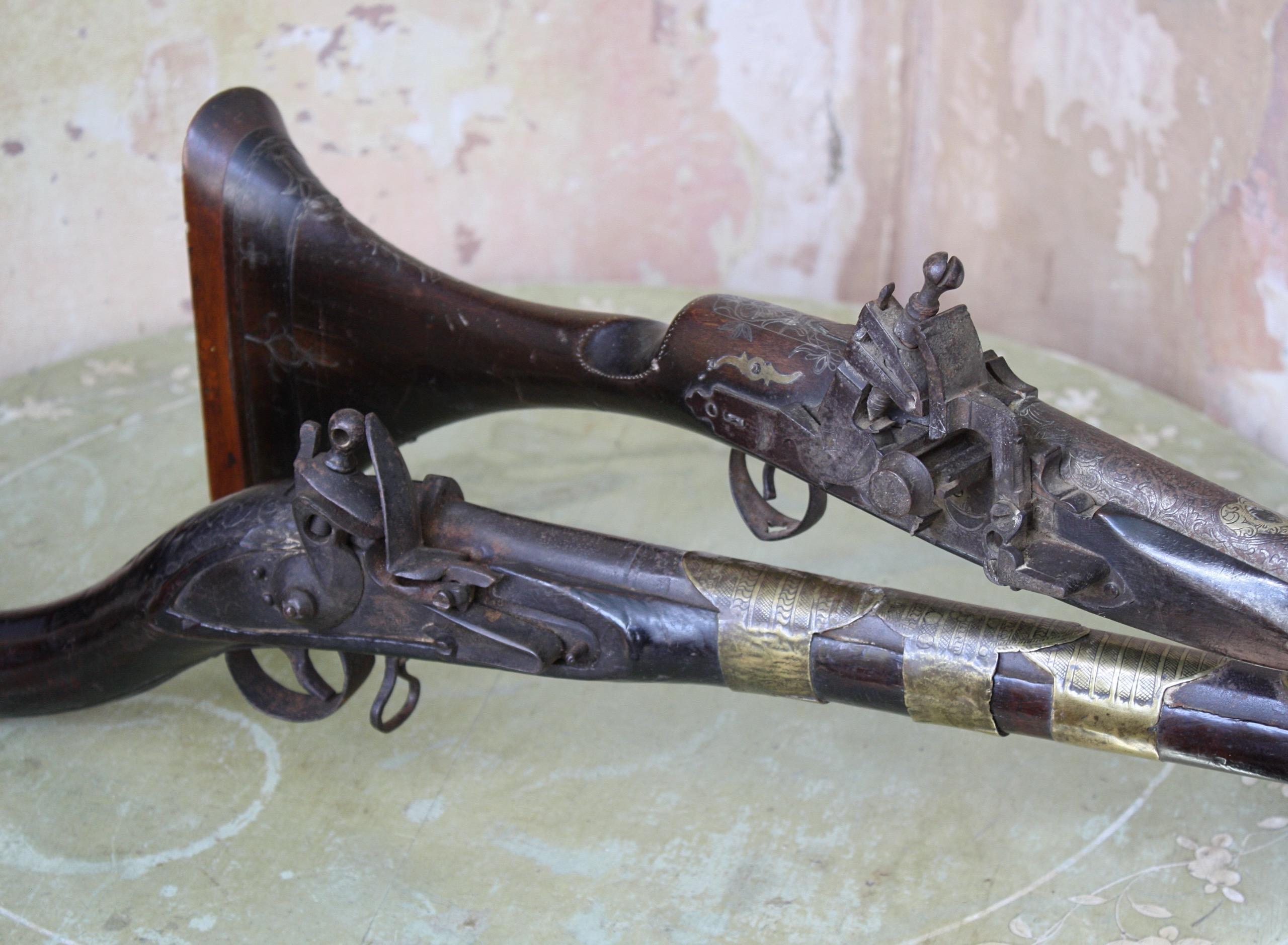 Pair of 19th Century Arabic Muskets Guns 5