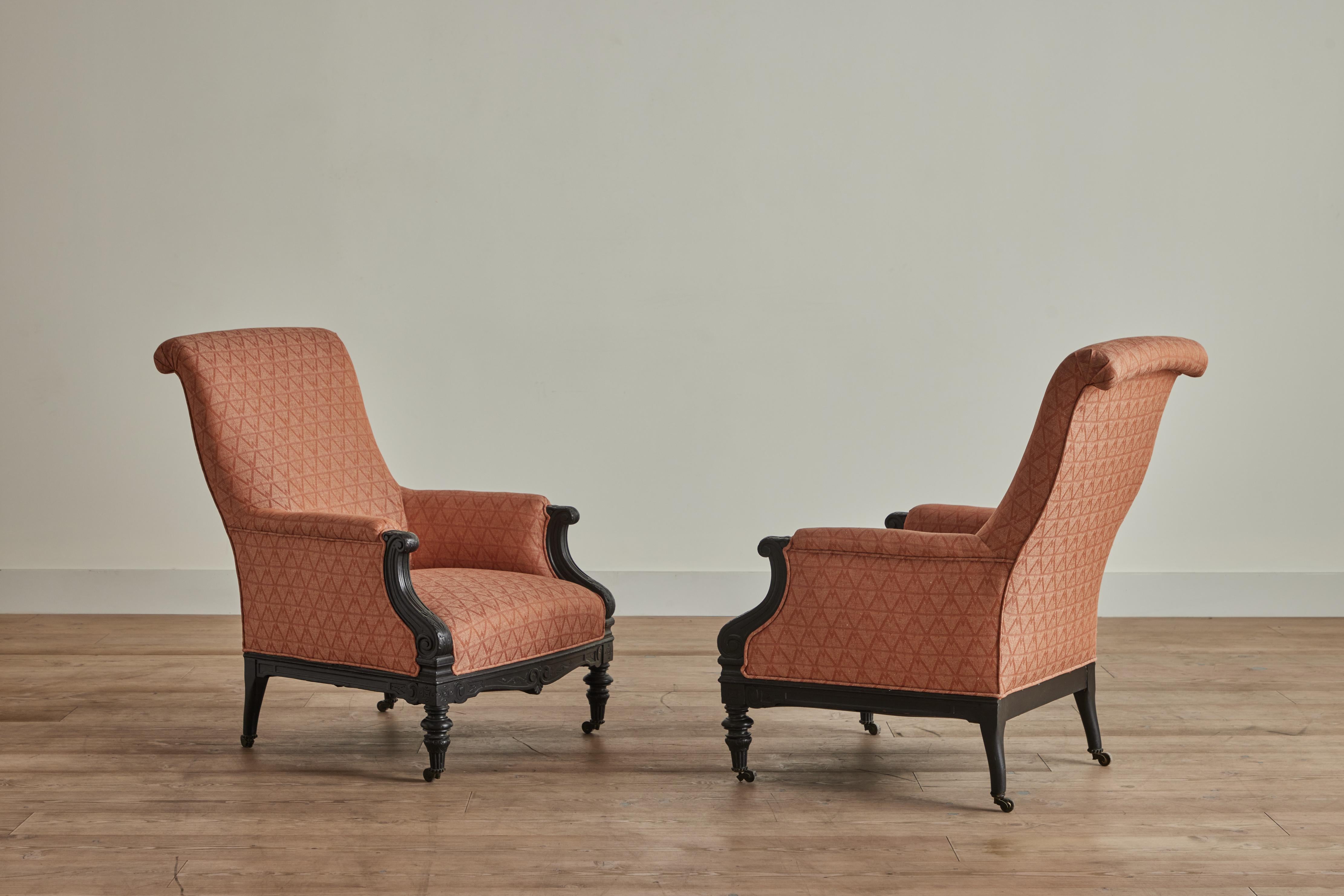 Napoleon III Pair of 19th Century Arm Chairs For Sale