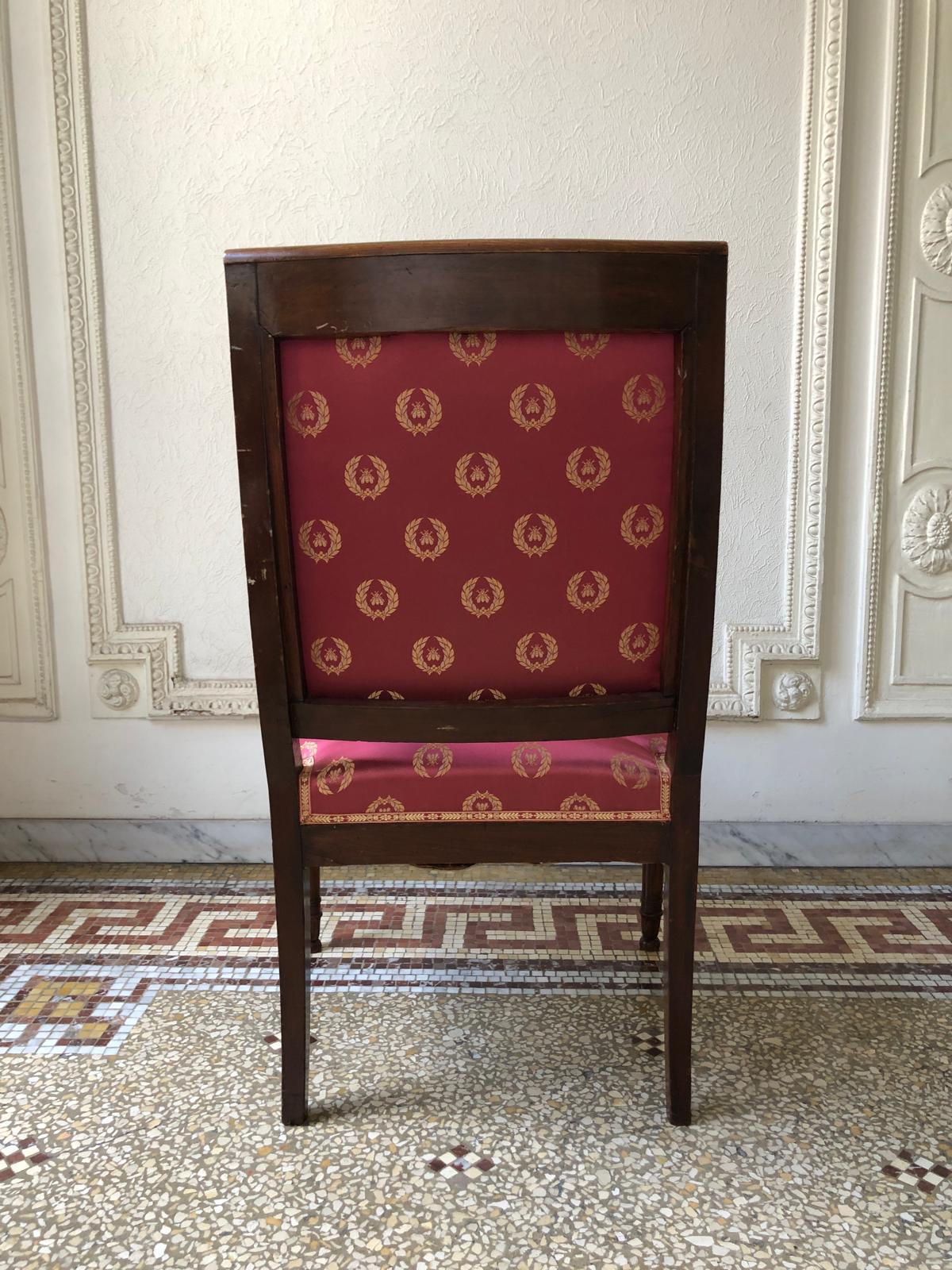 Paire de fauteuils du 19ème siècle de la période Empire en vente 7