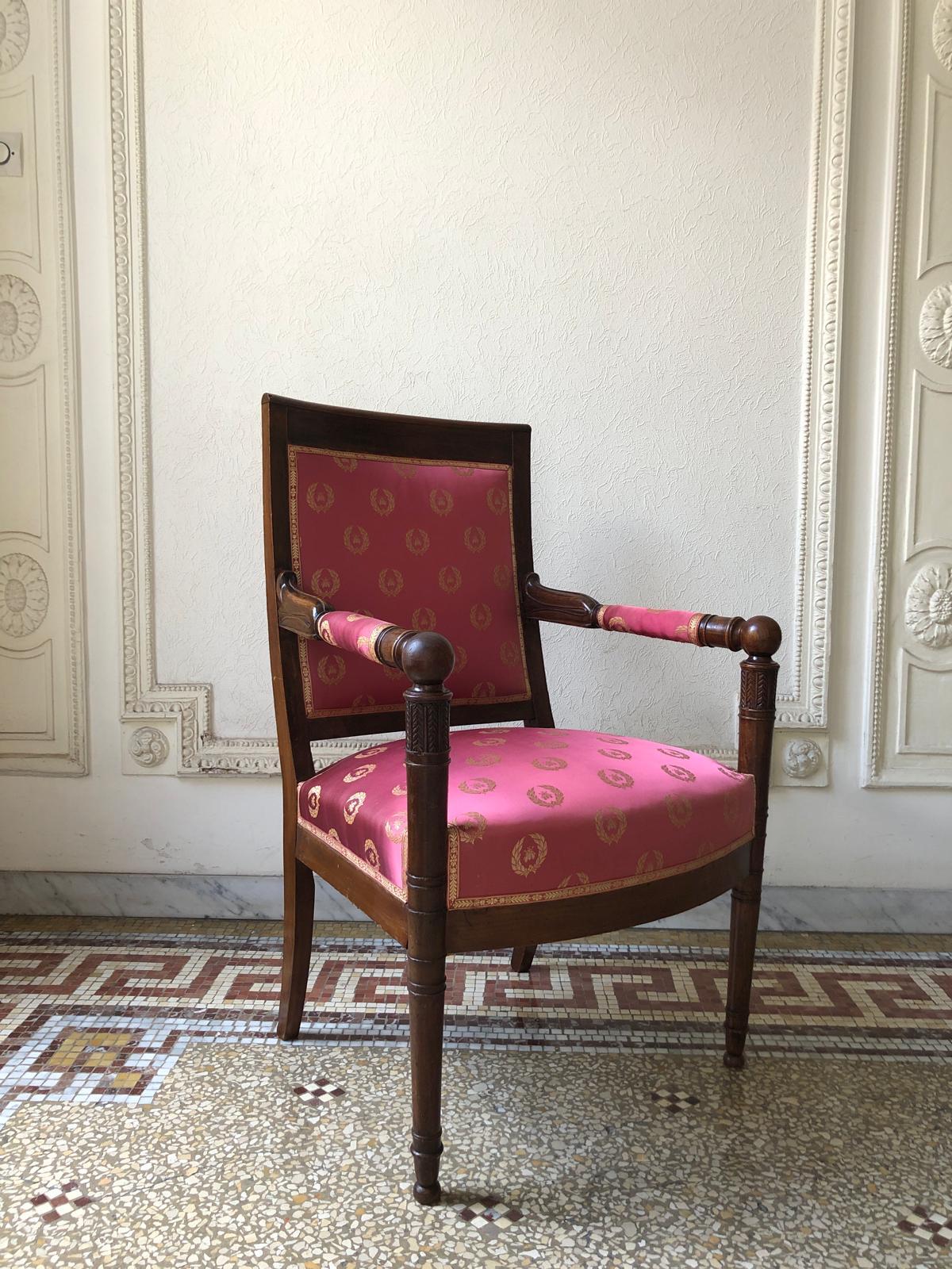 Paire de fauteuils du 19ème siècle de la période Empire en vente 8