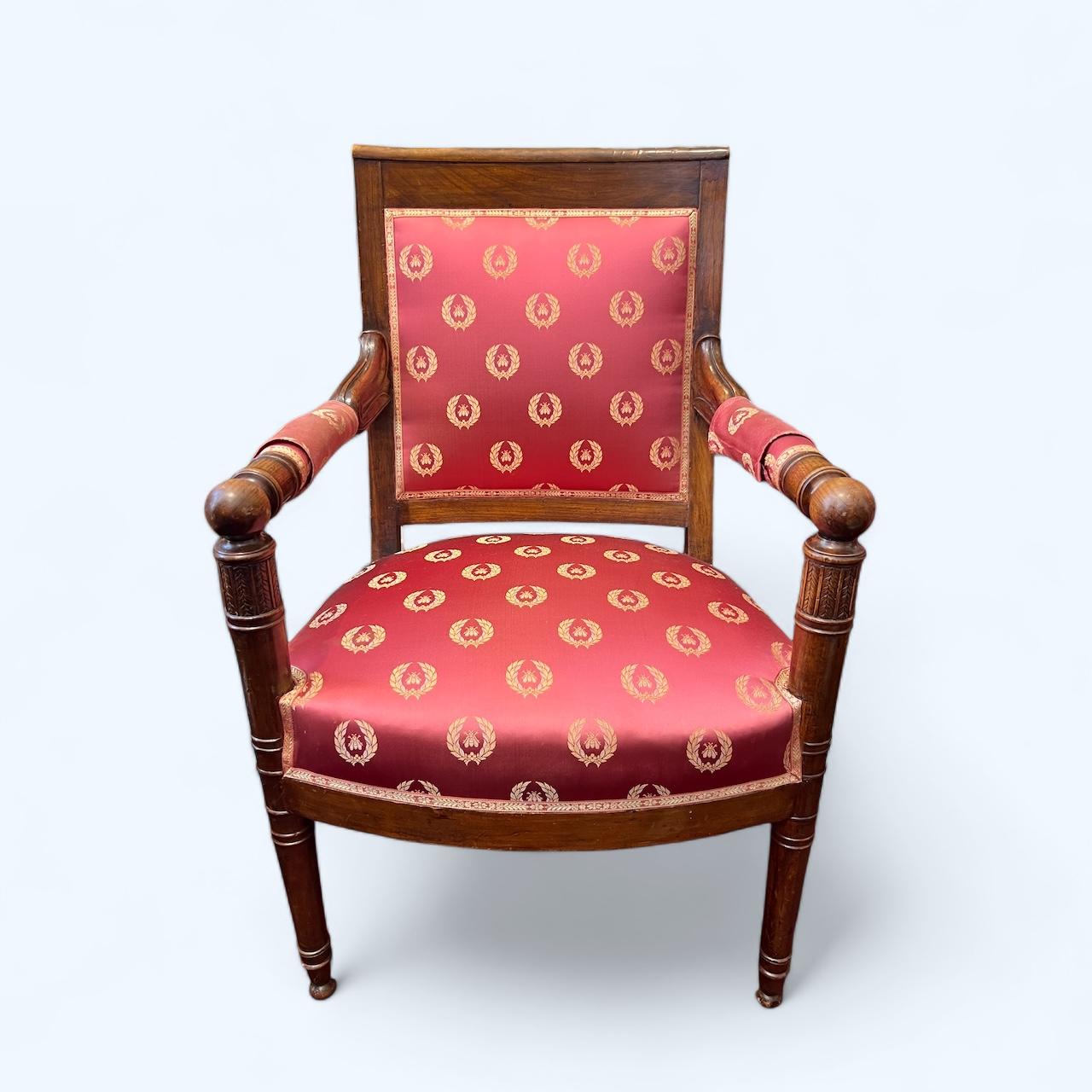 Paire de fauteuils du 19ème siècle de la période Empire en vente 13